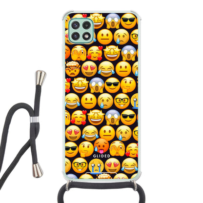 Emoji Town - Samsung Galaxy A22 5G Handyhülle Crossbody case mit Band