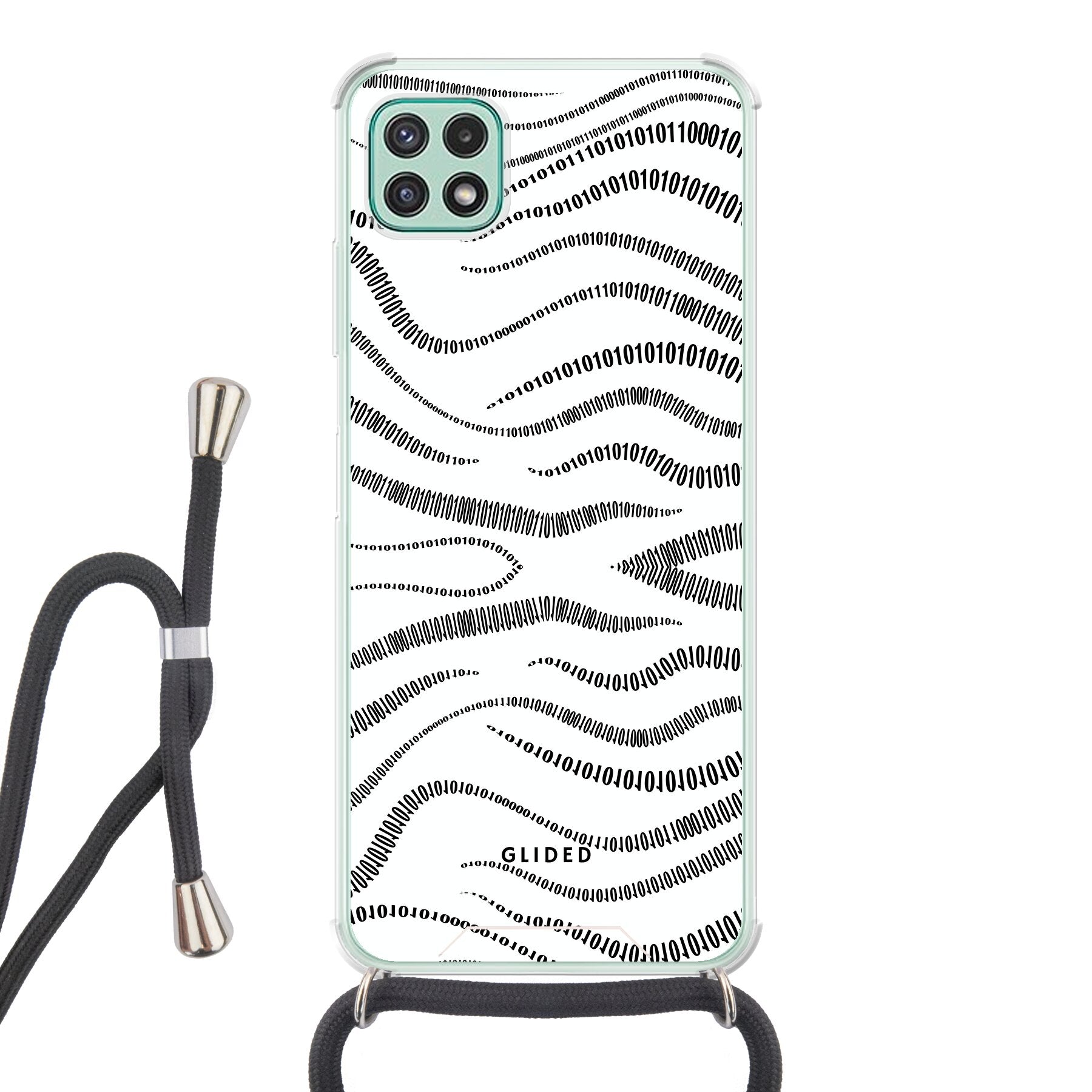 Binary Code - Samsung Galaxy A22 5G Handyhülle Crossbody case mit Band