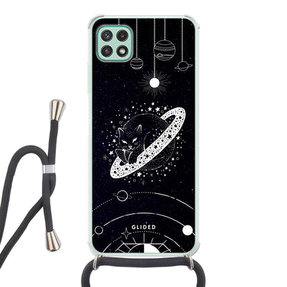 Astro Whiskers - Samsung Galaxy A22 5G Handyhülle Crossbody case mit Band