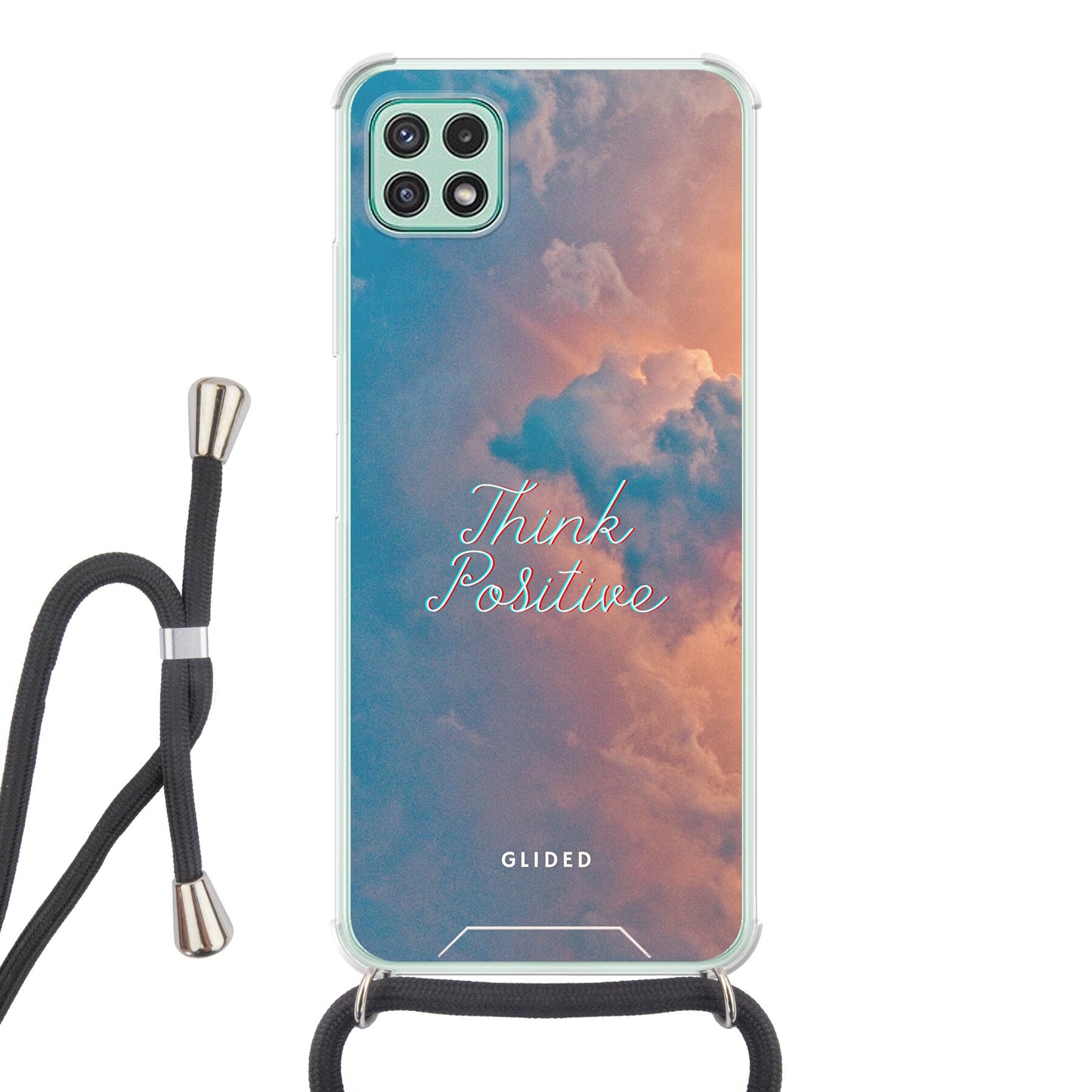 Think positive - Samsung Galaxy A22 5G Handyhülle Crossbody case mit Band