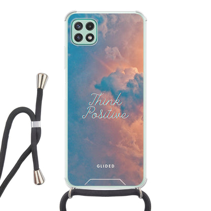 Think positive - Samsung Galaxy A22 5G Handyhülle Crossbody case mit Band