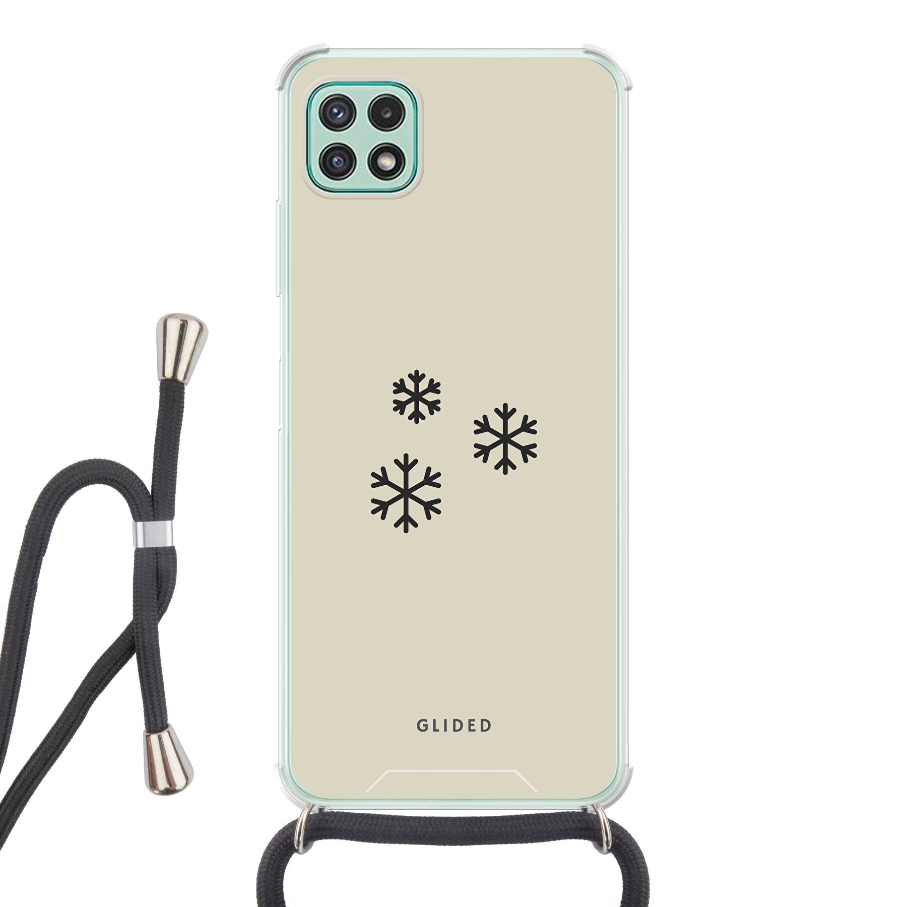 Snowflakes - Samsung Galaxy A22 5G Handyhülle Crossbody case mit Band