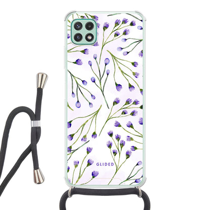 Violet Garden - Samsung Galaxy A22 5G Handyhülle Crossbody case mit Band