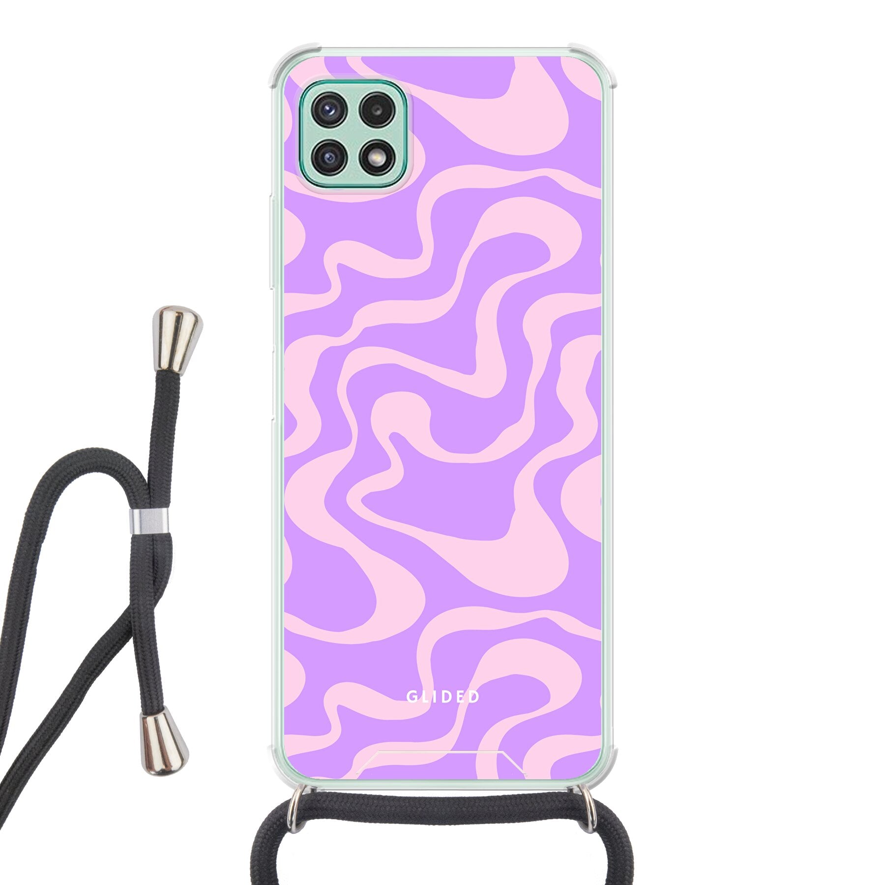 Purple Wave - Samsung Galaxy A22 5G Handyhülle Crossbody case mit Band