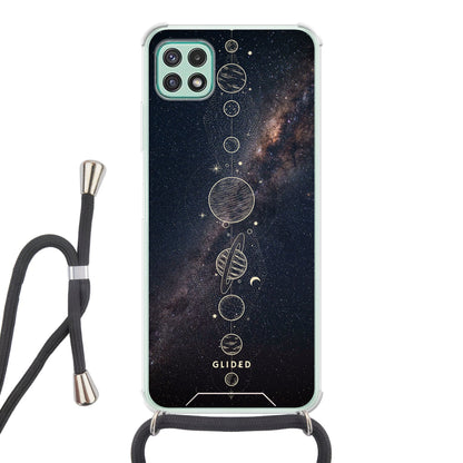 Planets - Samsung Galaxy A22 5G Handyhülle Crossbody case mit Band
