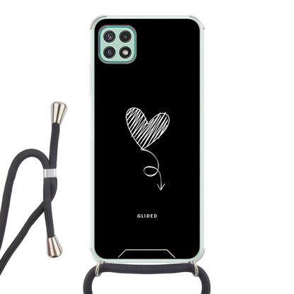 Dark Heart - Samsung Galaxy A22 5G Handyhülle Crossbody case mit Band