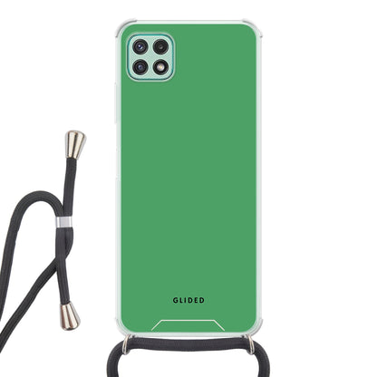 Green Elegance - Samsung Galaxy A22 5G Handyhülle Crossbody case mit Band