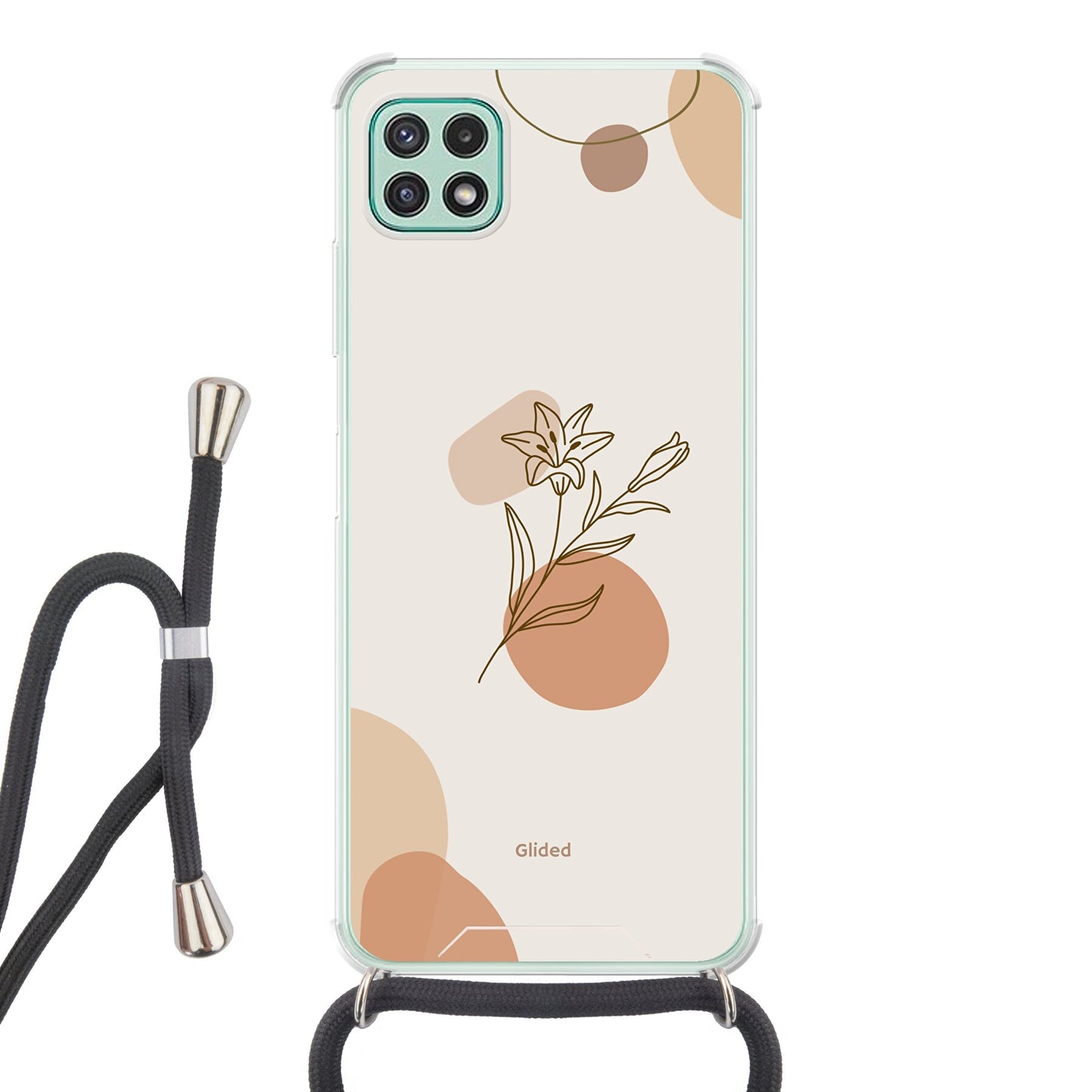 Flora - Samsung Galaxy A22 5G Handyhülle Crossbody case mit Band