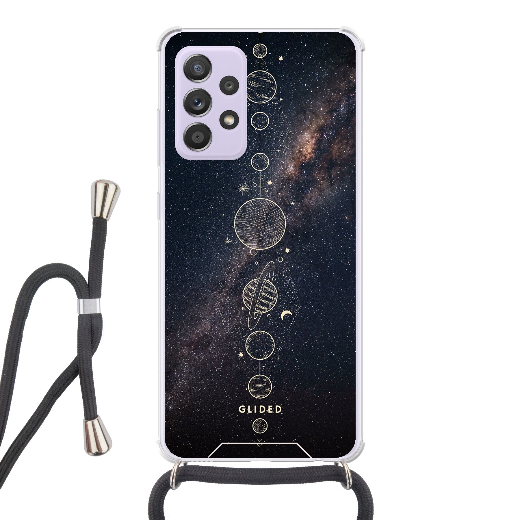 Planets - Samsung Galaxy A52 / A52 5G / A52s 5G Handyhülle Crossbody case mit Band