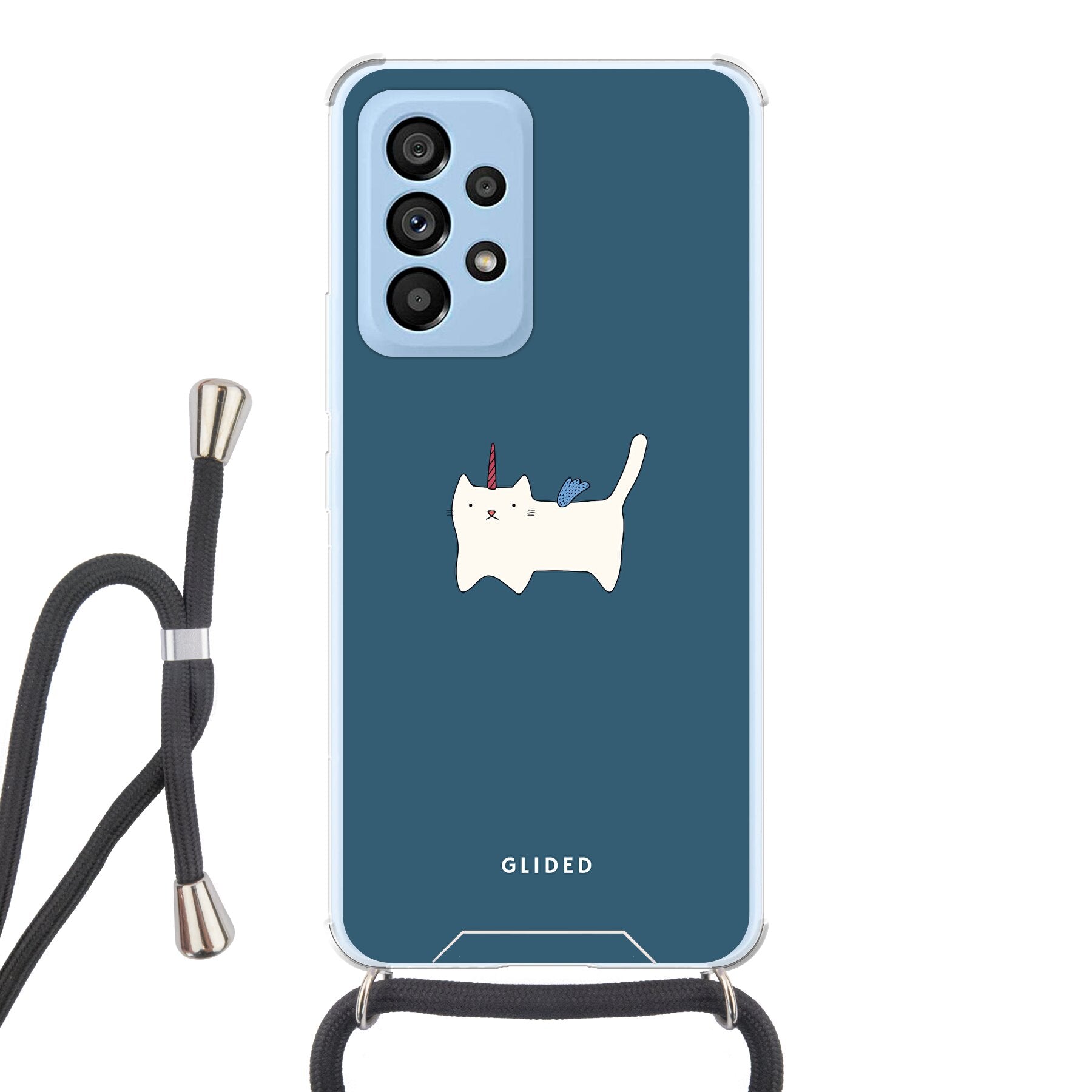 Wonder Cat - Samsung Galaxy A53 5G Handyhülle Crossbody case mit Band