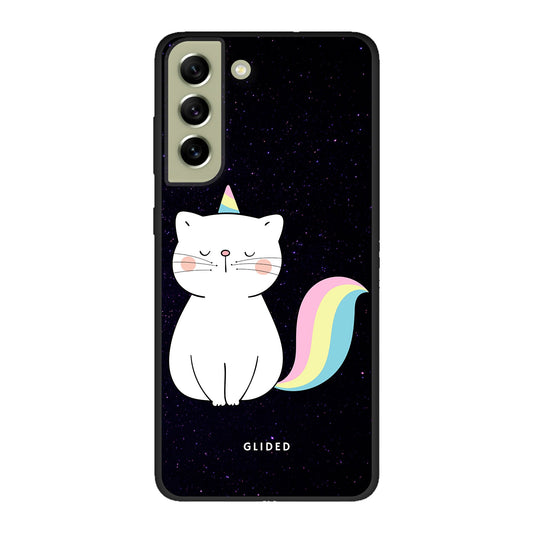 Unicorn Cat - Samsung Galaxy S21 FE Handyhülle Biologisch Abbaubar