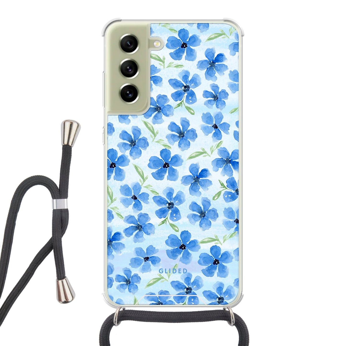 Ocean Blooms - Samsung Galaxy S21 FE Handyhülle Crossbody case mit Band