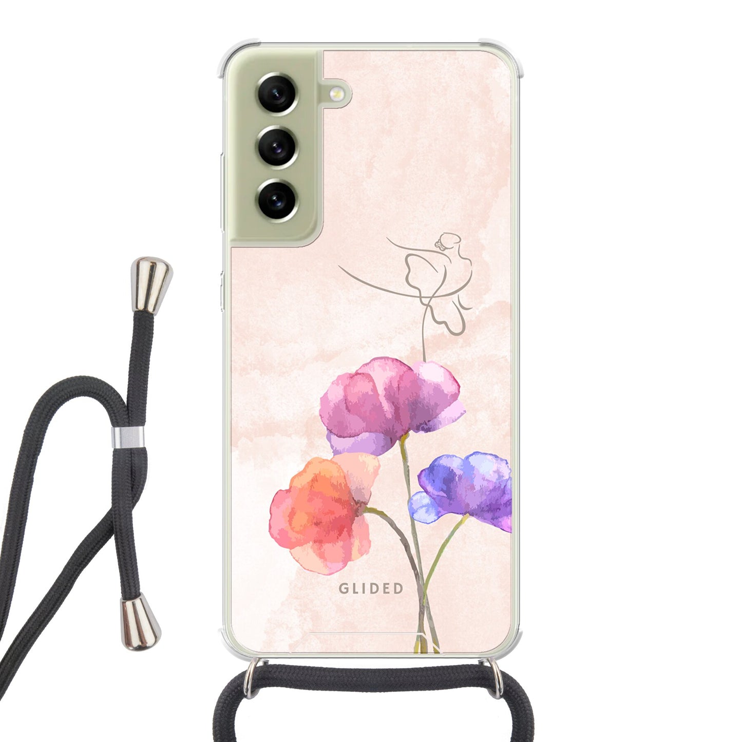 Blossom - Samsung Galaxy S21 FE Handyhülle Crossbody case mit Band