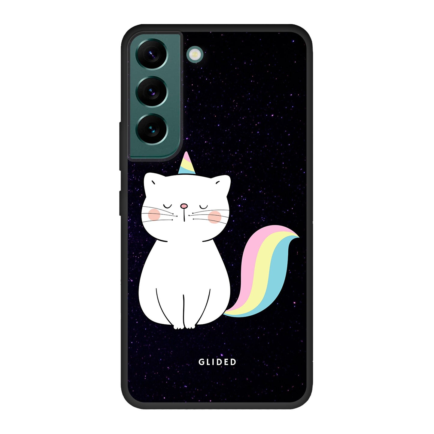 Unicorn Cat - Samsung Galaxy S22 Handyhülle Biologisch Abbaubar