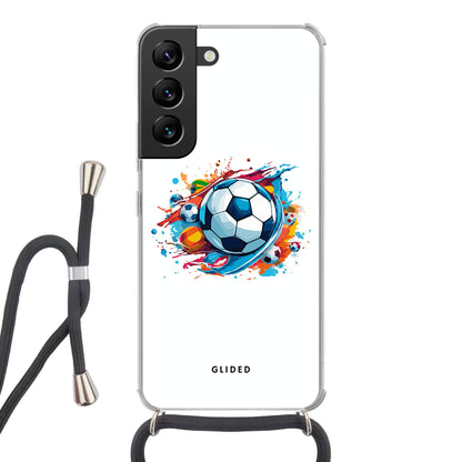 Football Passion - Samsung Galaxy S22 Handyhülle Crossbody case mit Band