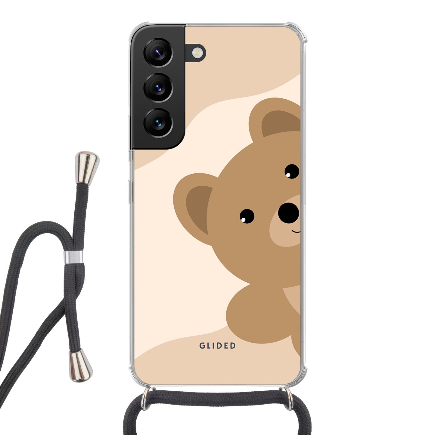 BearLove Left - Samsung Galaxy S22 Handyhülle Crossbody case mit Band