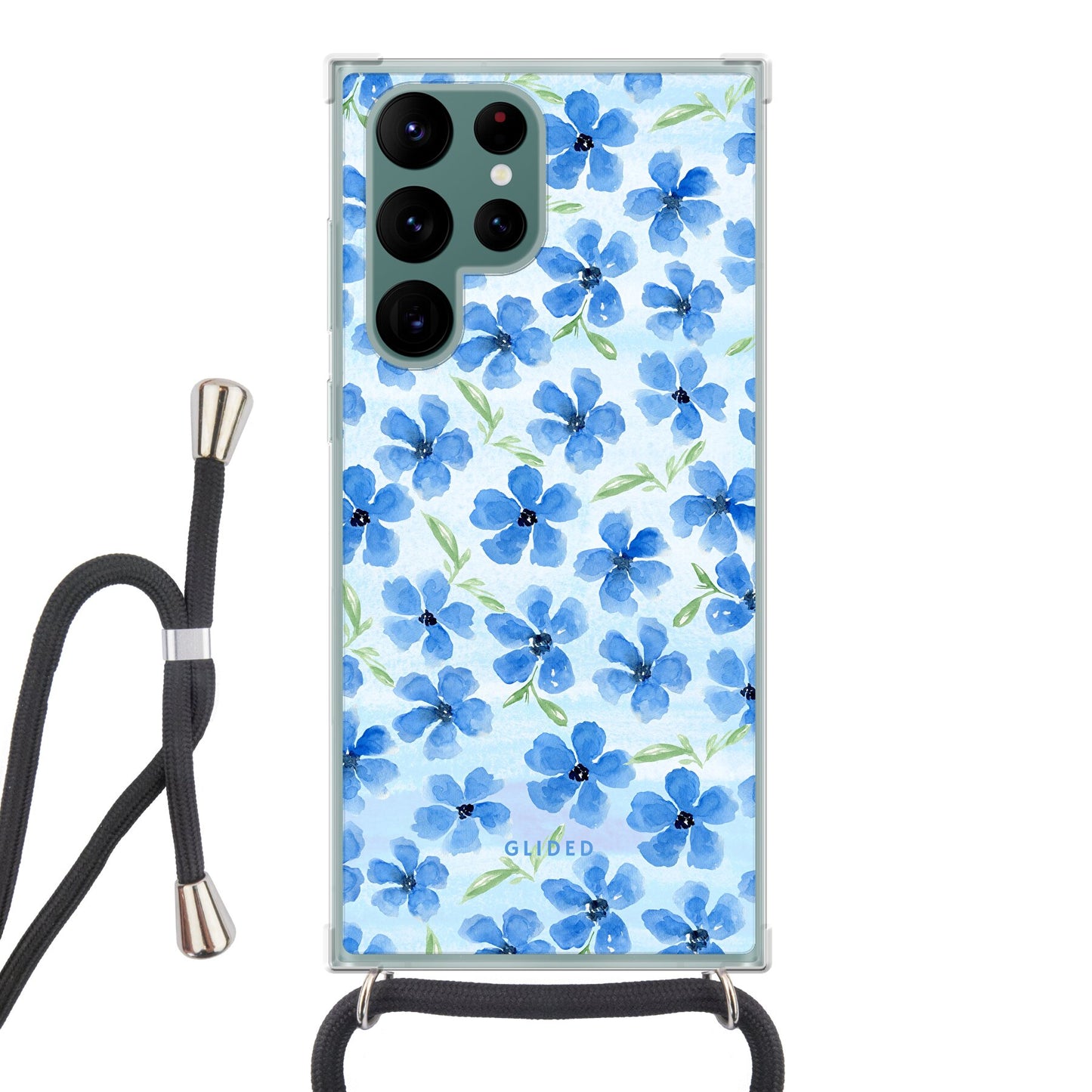 Ocean Blooms - Samsung Galaxy S22 Ultra Handyhülle Crossbody case mit Band