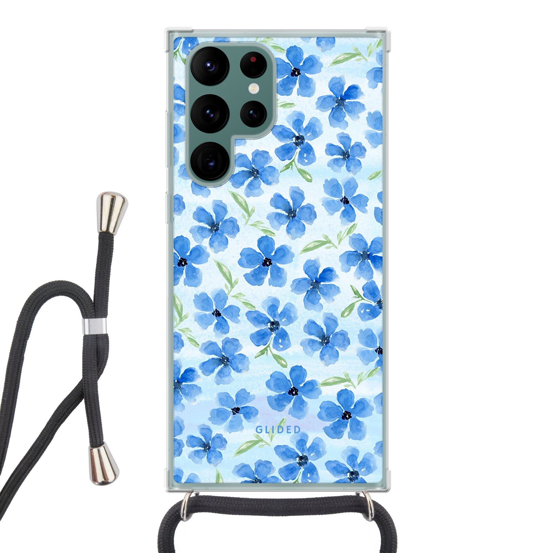 Ocean Blooms - Samsung Galaxy S22 Ultra Handyhülle Crossbody case mit Band