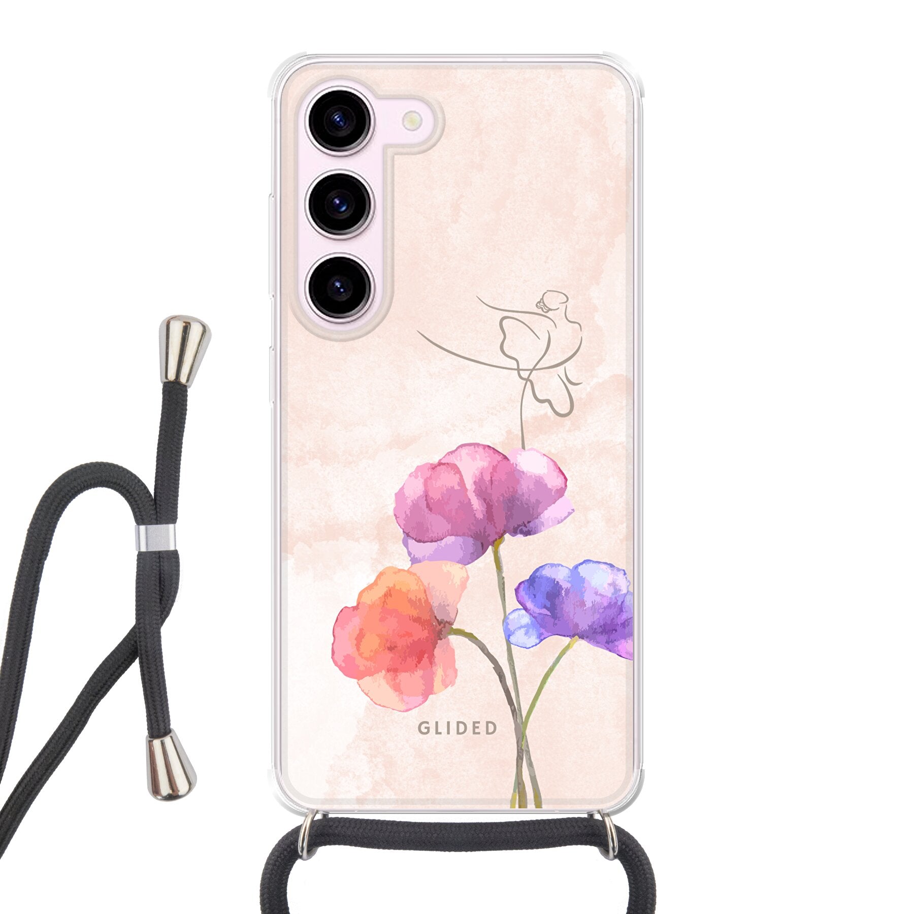 Blossom - Samsung Galaxy S23 Handyhülle Crossbody case mit Band