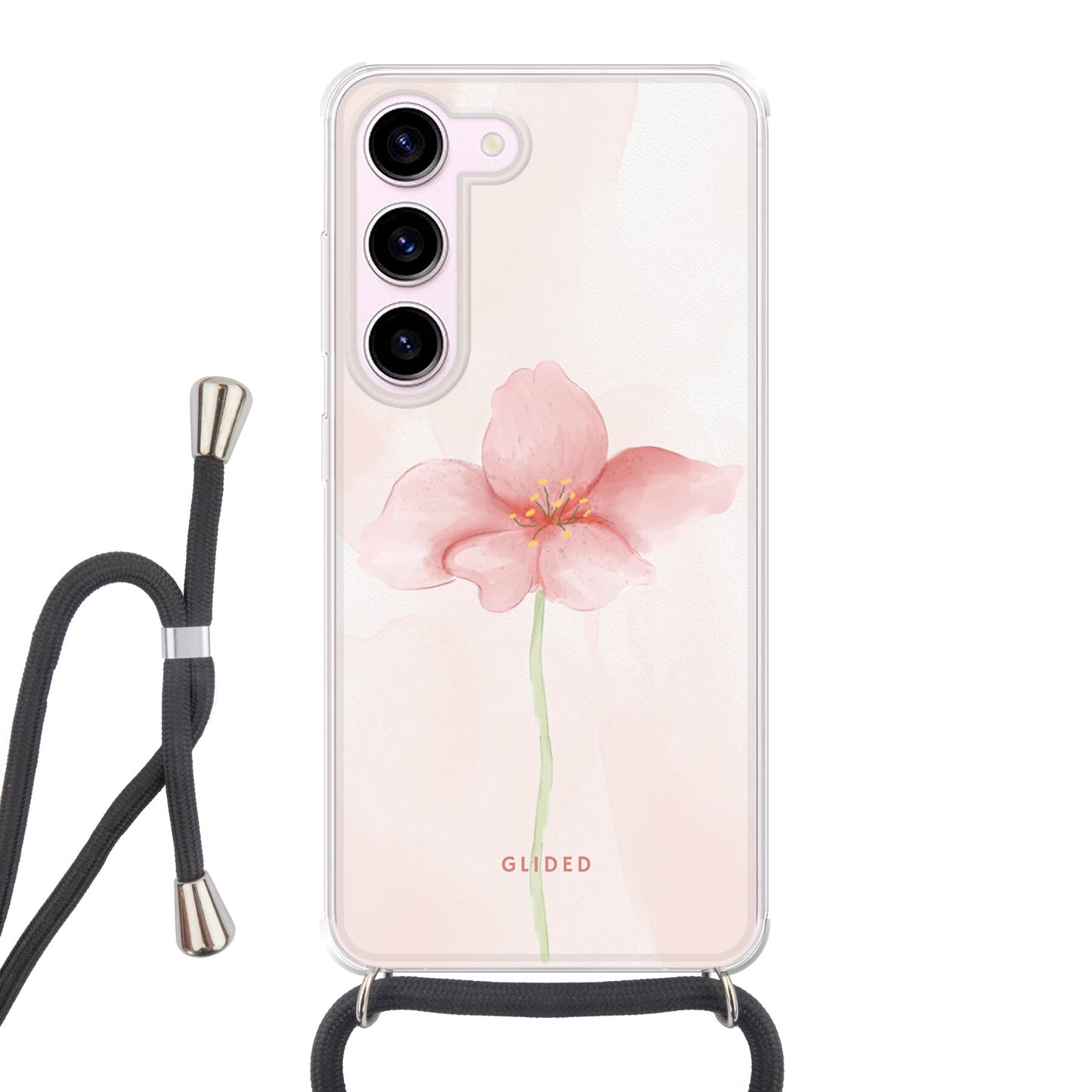 Pastel Flower - Samsung Galaxy S23 Handyhülle Crossbody case mit Band
