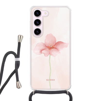 Pastel Flower - Samsung Galaxy S23 Handyhülle Crossbody case mit Band