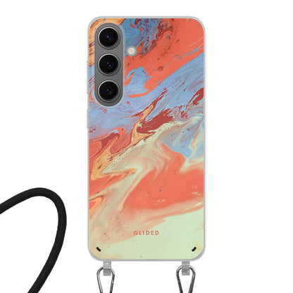 Watercolor - Samsung Galaxy S24 Handyhülle Crossbody case mit Band