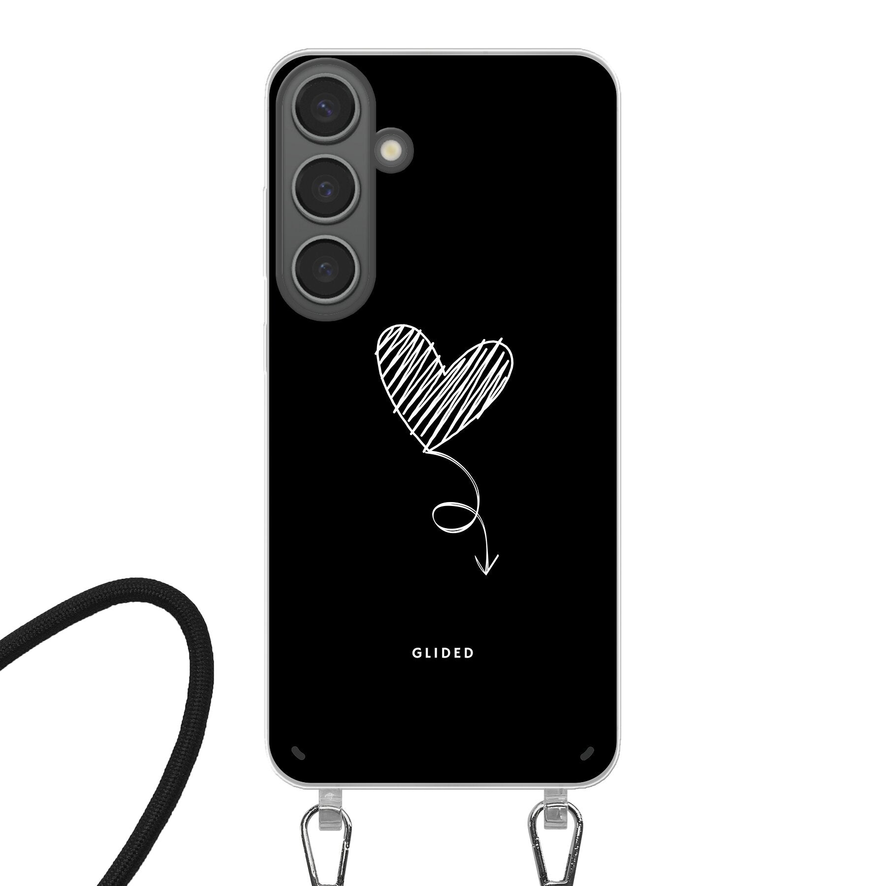 Dark Heart - Samsung Galaxy S24 Plus Handyhülle Crossbody case mit Band