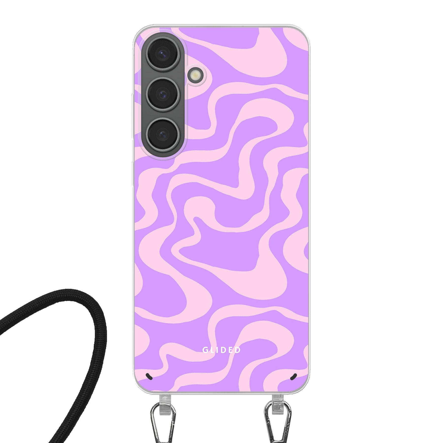 Purple Wave - Samsung Galaxy S24 Plus Handyhülle Crossbody case mit Band