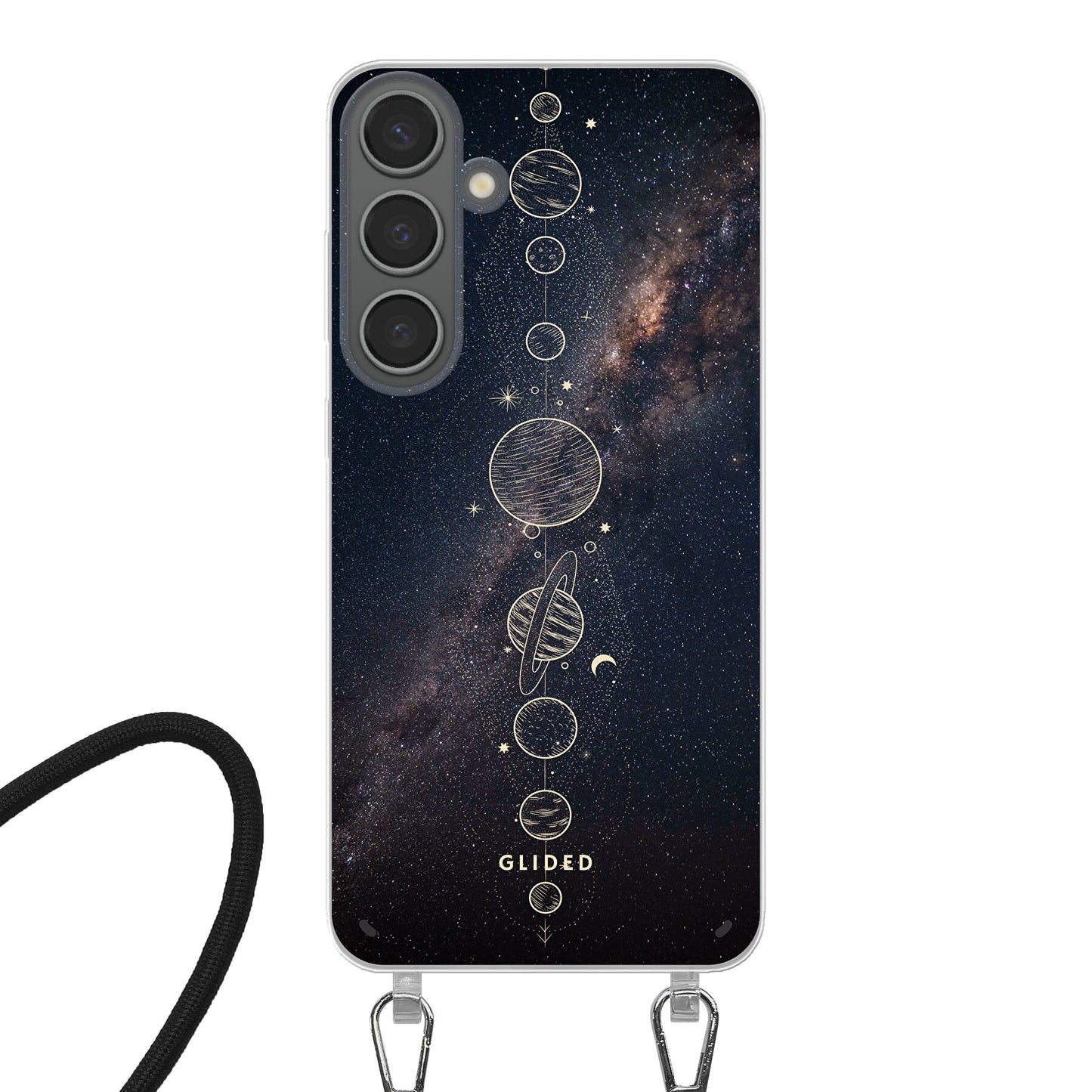 Planets - Samsung Galaxy S24 Plus Handyhülle Crossbody case mit Band