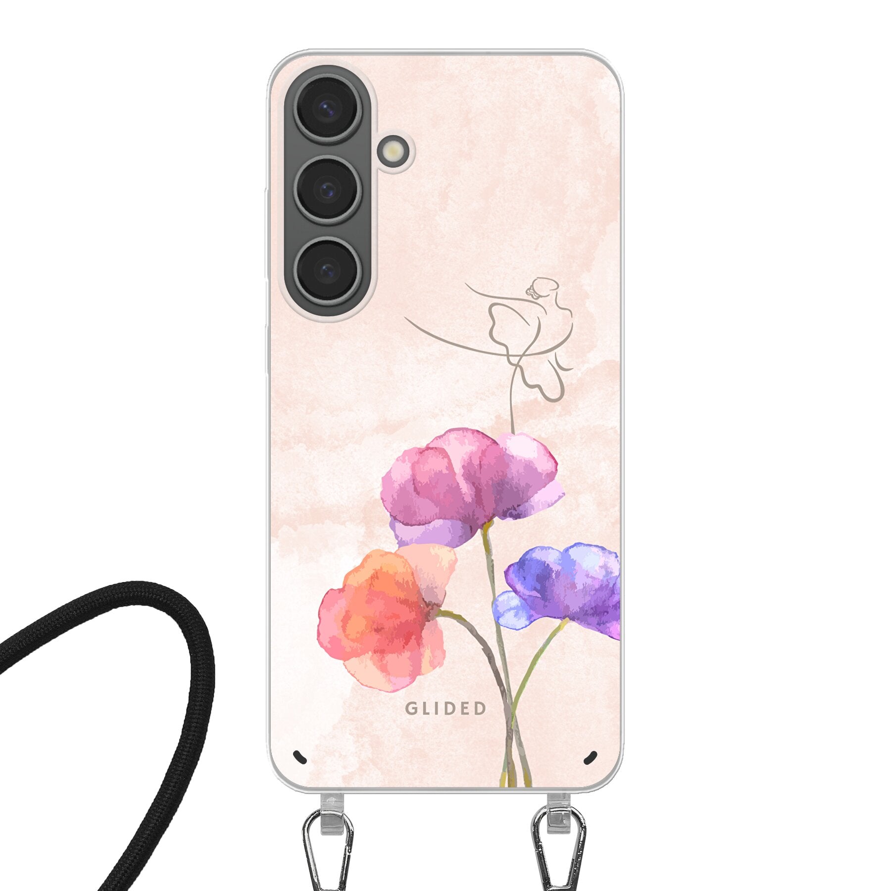 Blossom - Samsung Galaxy S24 Plus Handyhülle Crossbody case mit Band