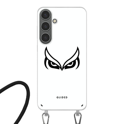 White Owl - Samsung Galaxy S24 Plus Handyhülle Crossbody case mit Band