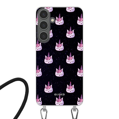 Unicorn Meow - Samsung Galaxy S24 Plus Handyhülle Crossbody case mit Band