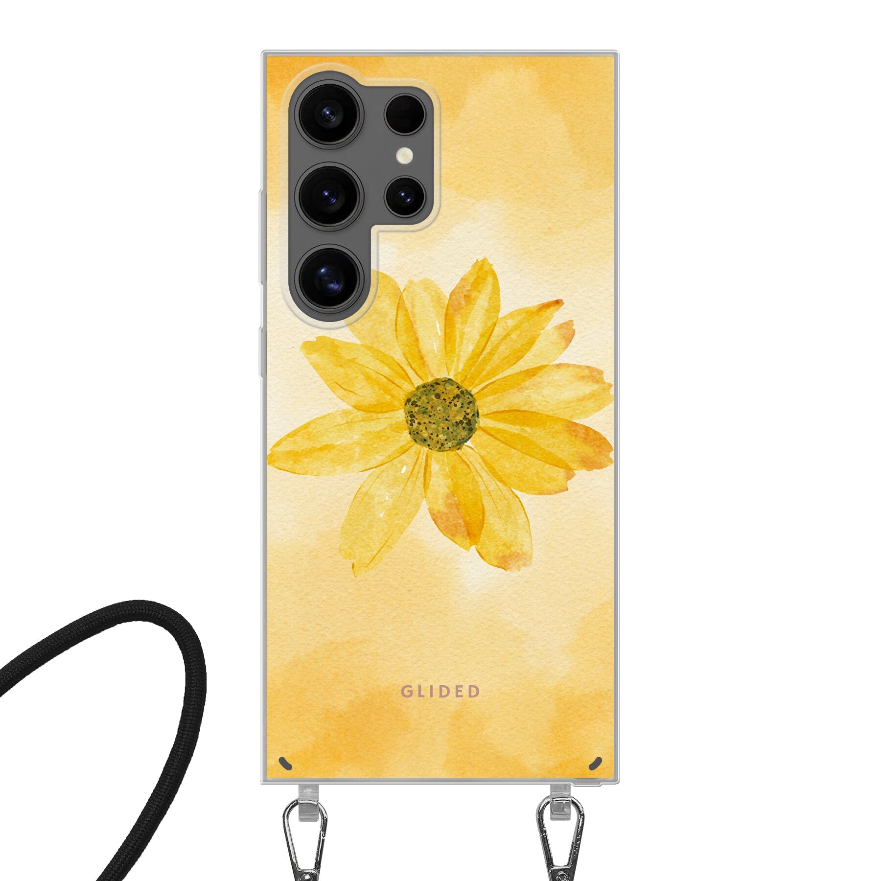 Yellow Flower - Samsung Galaxy S24 Ultra Handyhülle Crossbody case mit Band