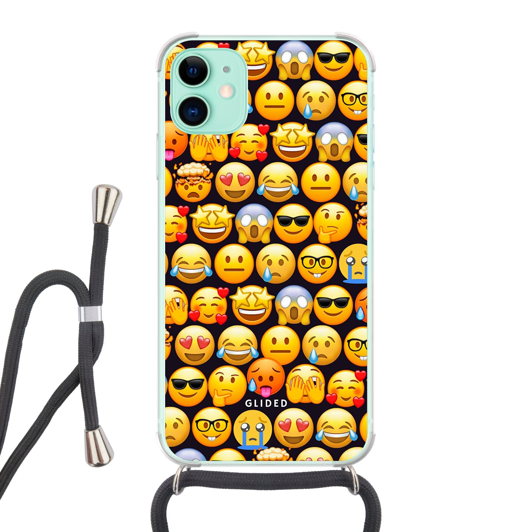 Emoji Town - iPhone 11 Handyhülle Crossbody case mit Band