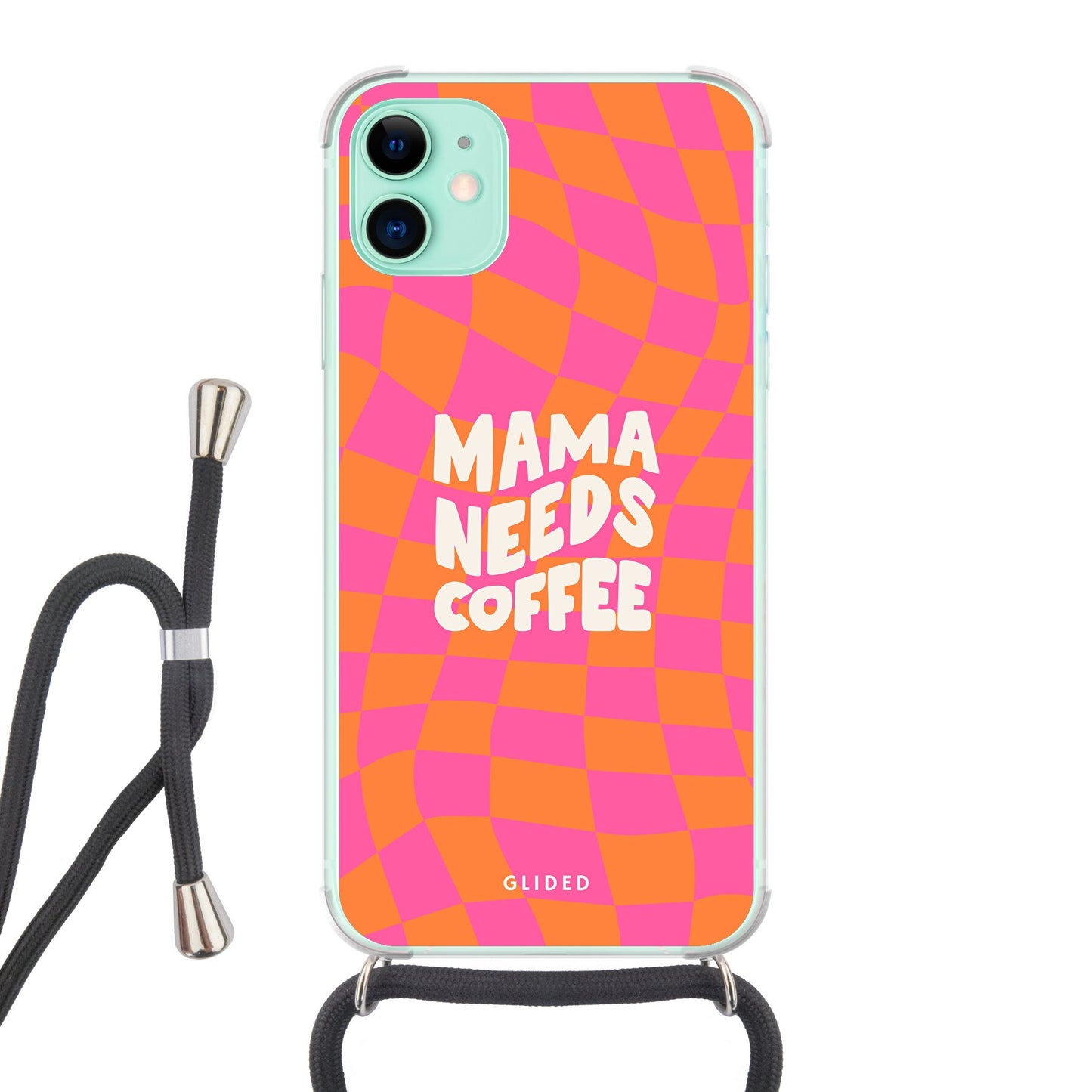 Coffee Mom - iPhone 11 - Crossbody case mit Band