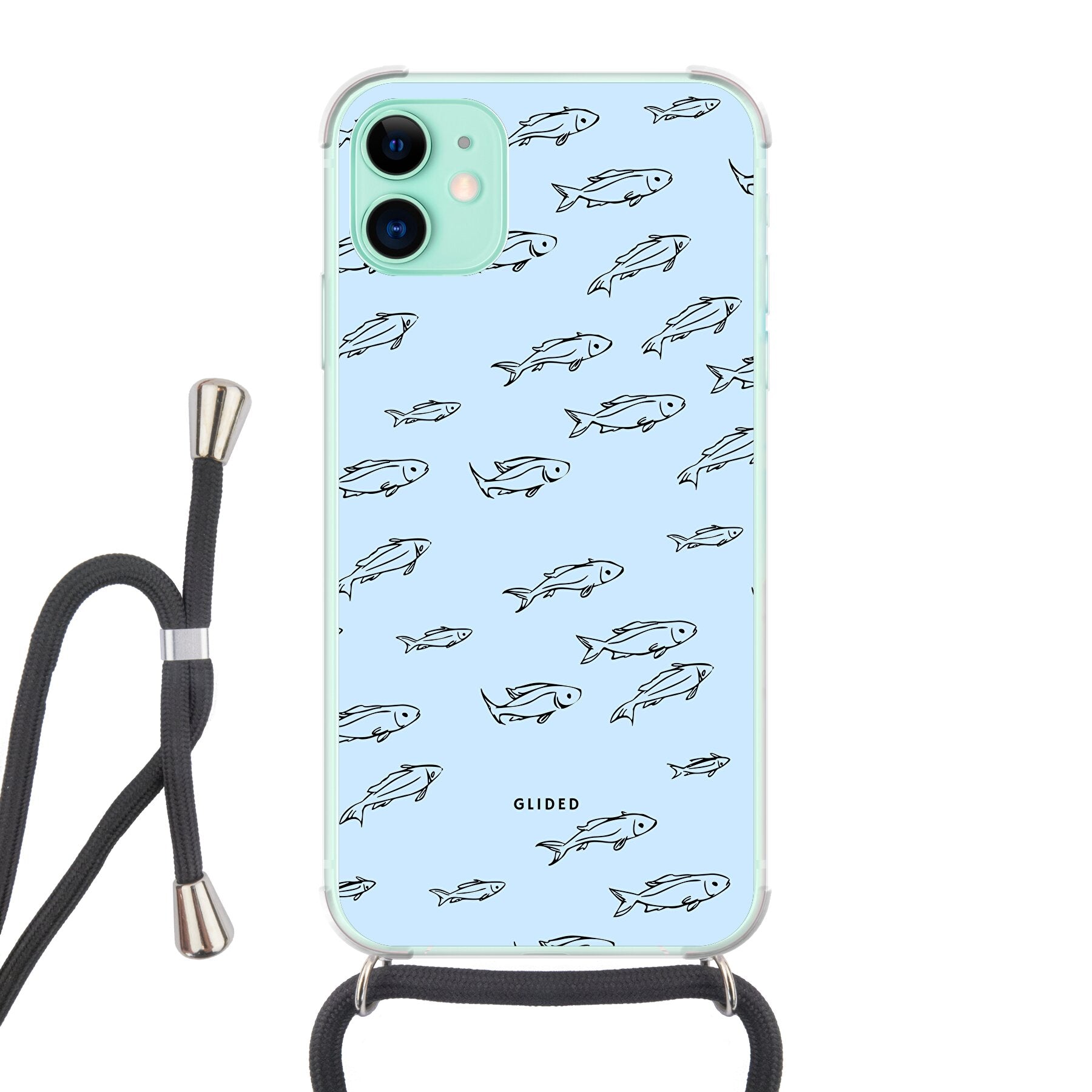 Fishy - iPhone 11 Handyhülle Crossbody case mit Band