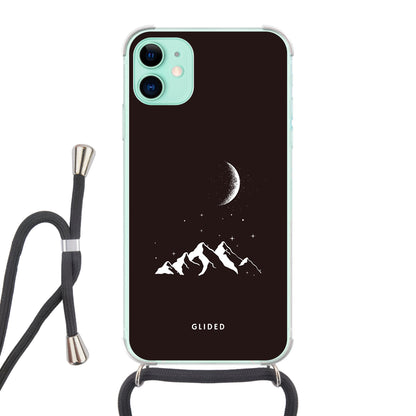 Midnight Peaks - iPhone 11 Handyhülle Crossbody case mit Band