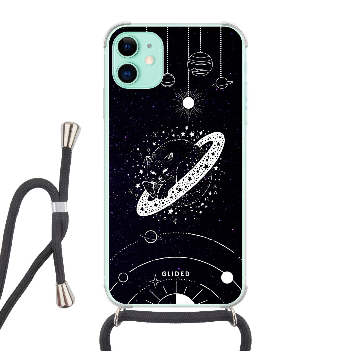 Astro Whiskers - iPhone 11 Handyhülle Crossbody case mit Band