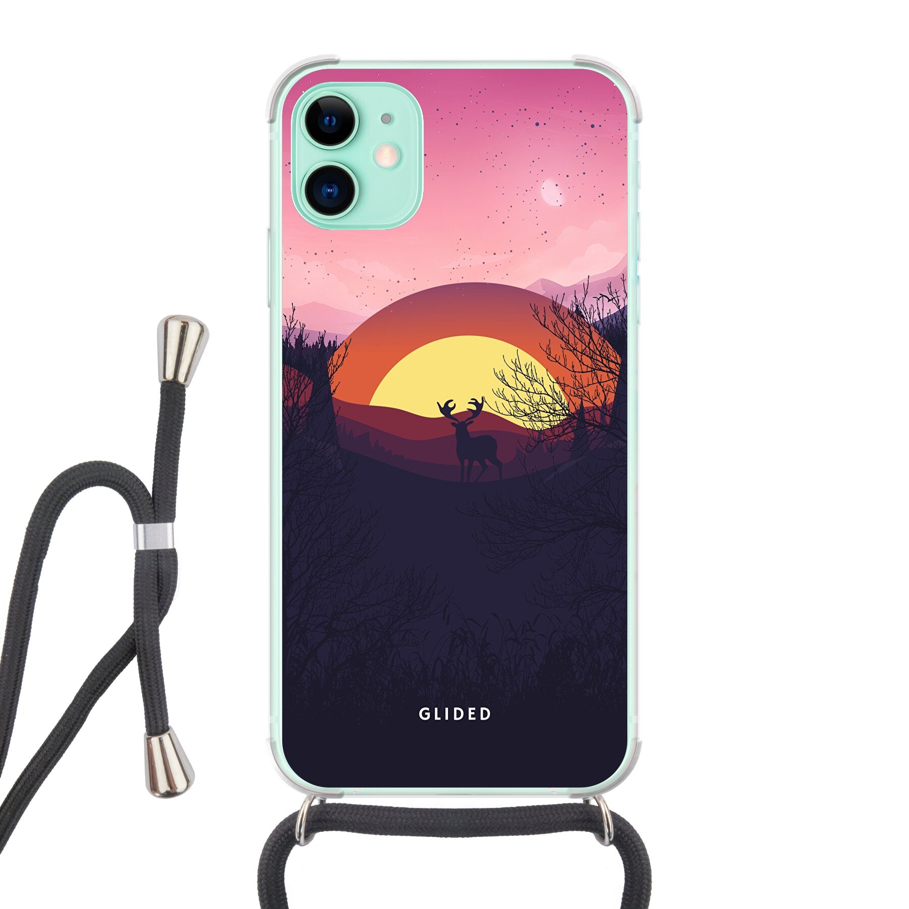 Sunset Majesty - iPhone 11 Handyhülle Crossbody case mit Band