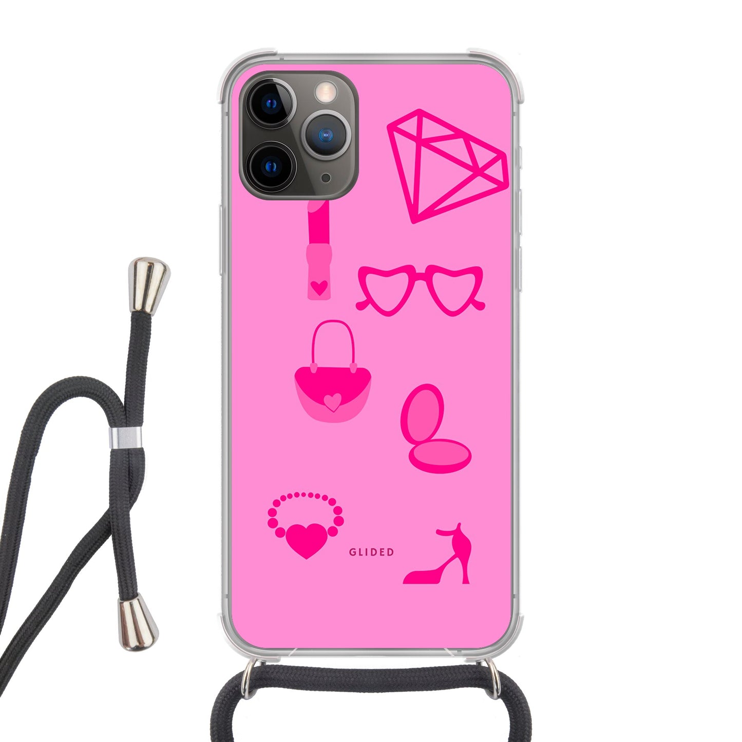 Glamor - iPhone 11 Pro Handyhülle Crossbody case mit Band