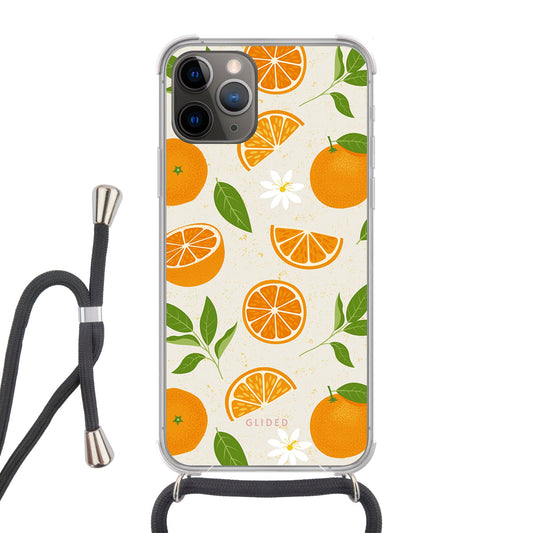 Tasty Orange - iPhone 11 Pro Handyhülle Crossbody case mit Band