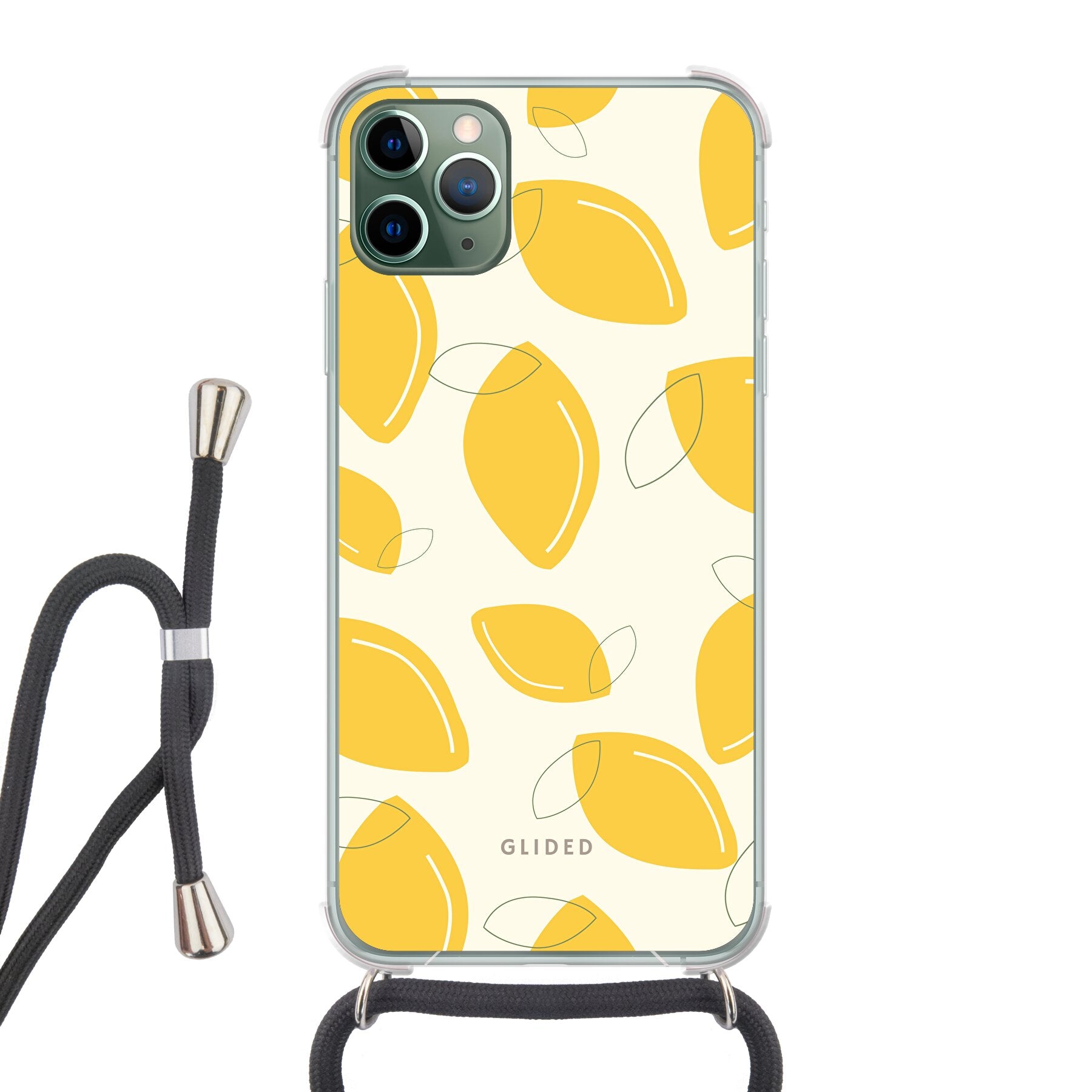 Abstract Lemon - iPhone 11 Pro Max - Crossbody case mit Band