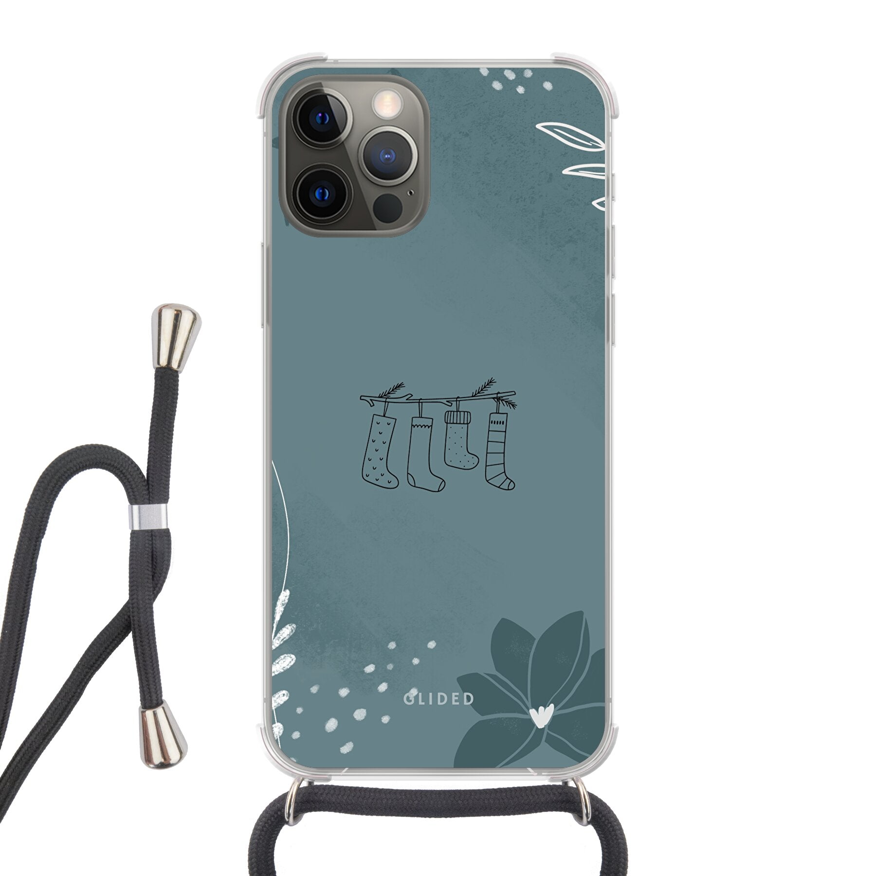 Cozy - iPhone 12 Handyhülle Crossbody case mit Band