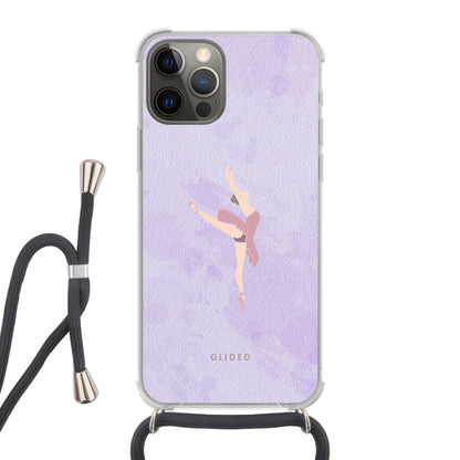 Lavender - iPhone 12 Handyhülle Crossbody case mit Band