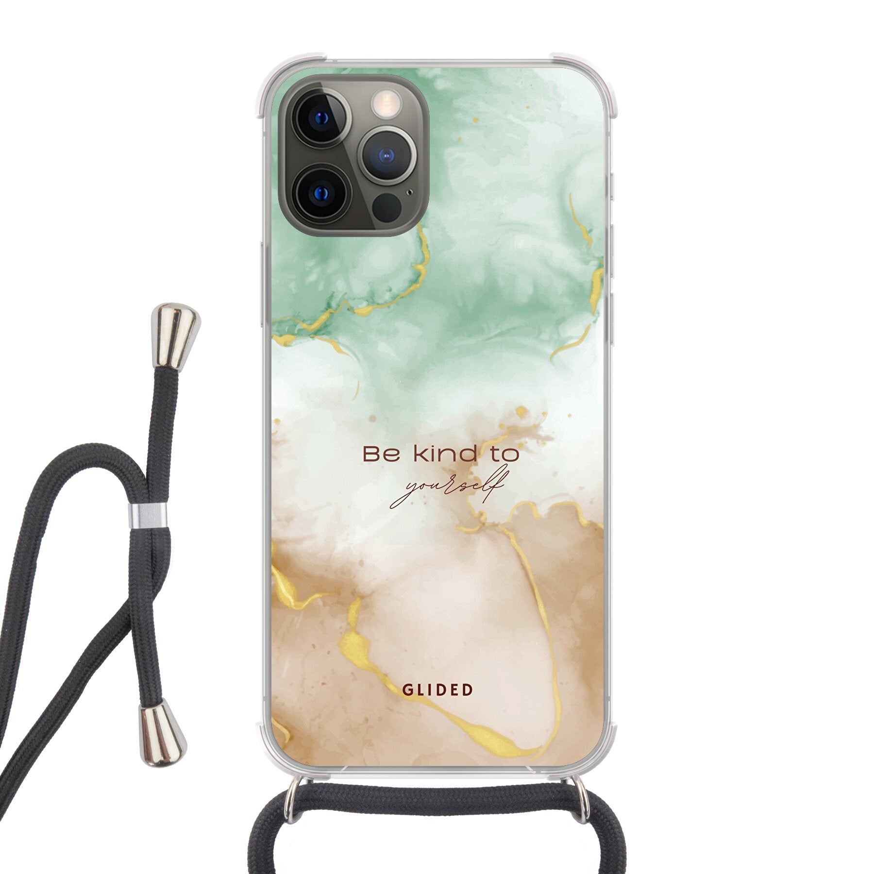 Kind to yourself - iPhone 12 Handyhülle Crossbody case mit Band