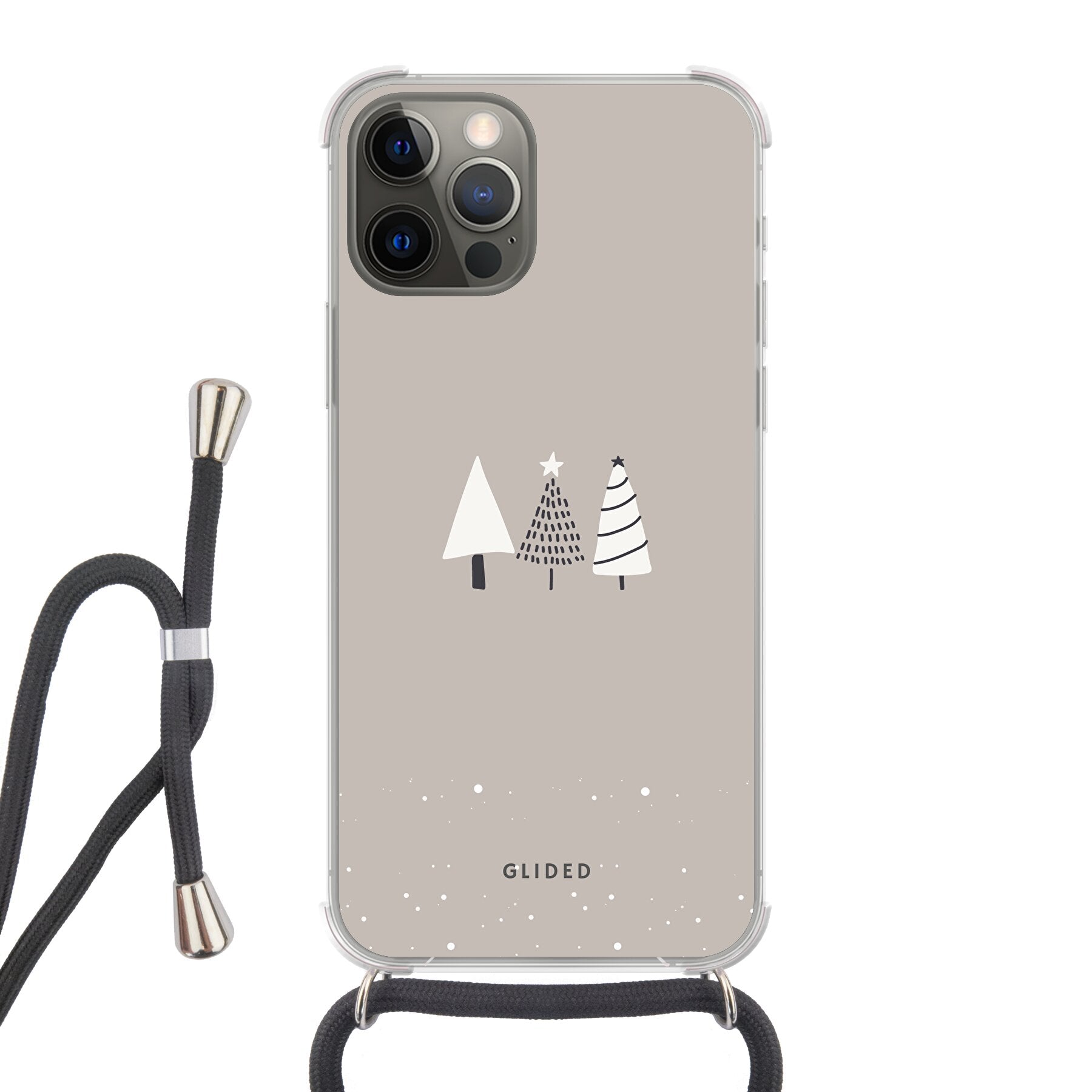 Snowscape - iPhone 12 Handyhülle Crossbody case mit Band