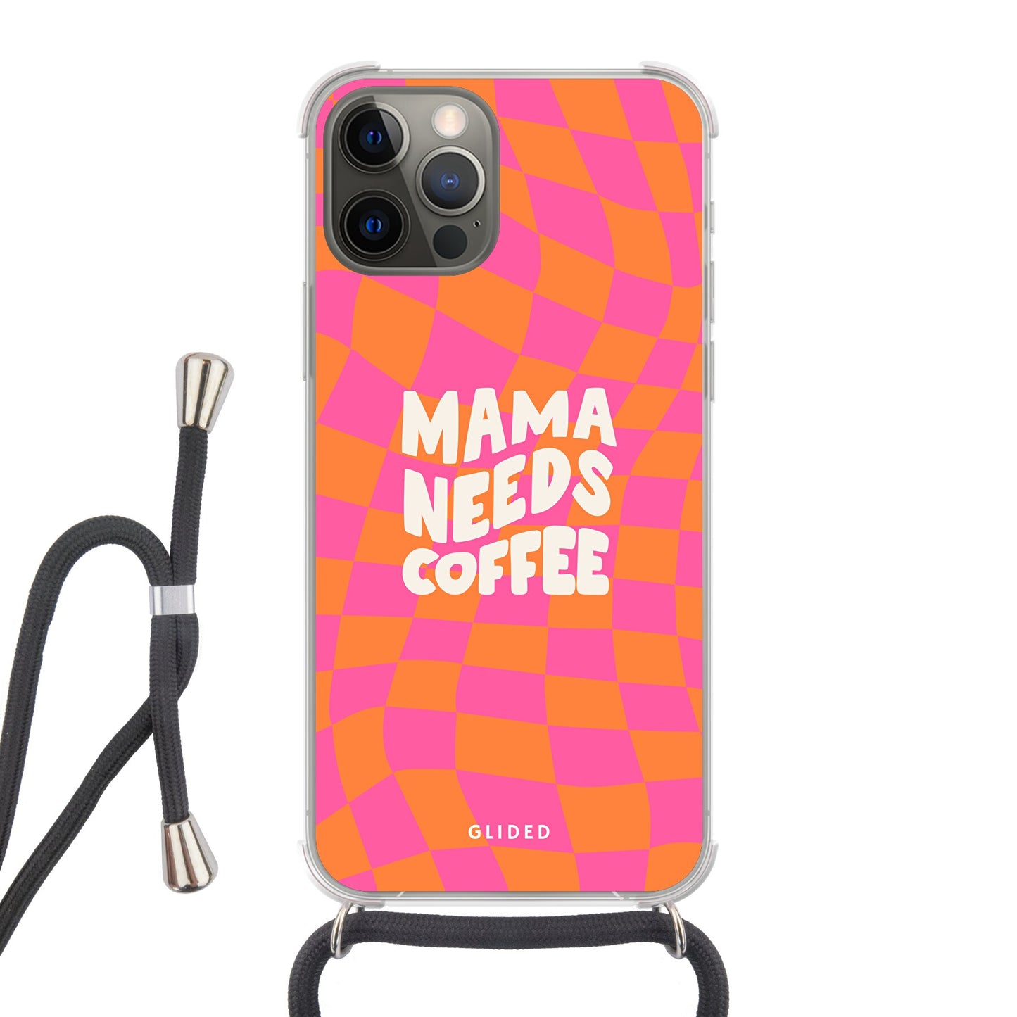 Coffee Mom - iPhone 12 - Crossbody case mit Band