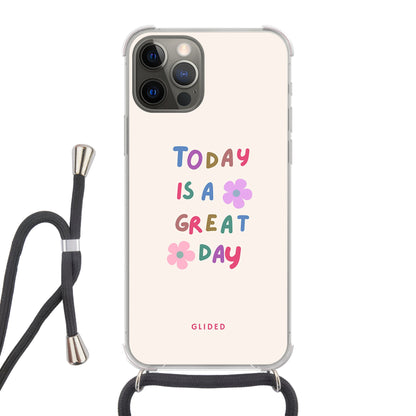 Great Day - iPhone 12 Handyhülle Crossbody case mit Band