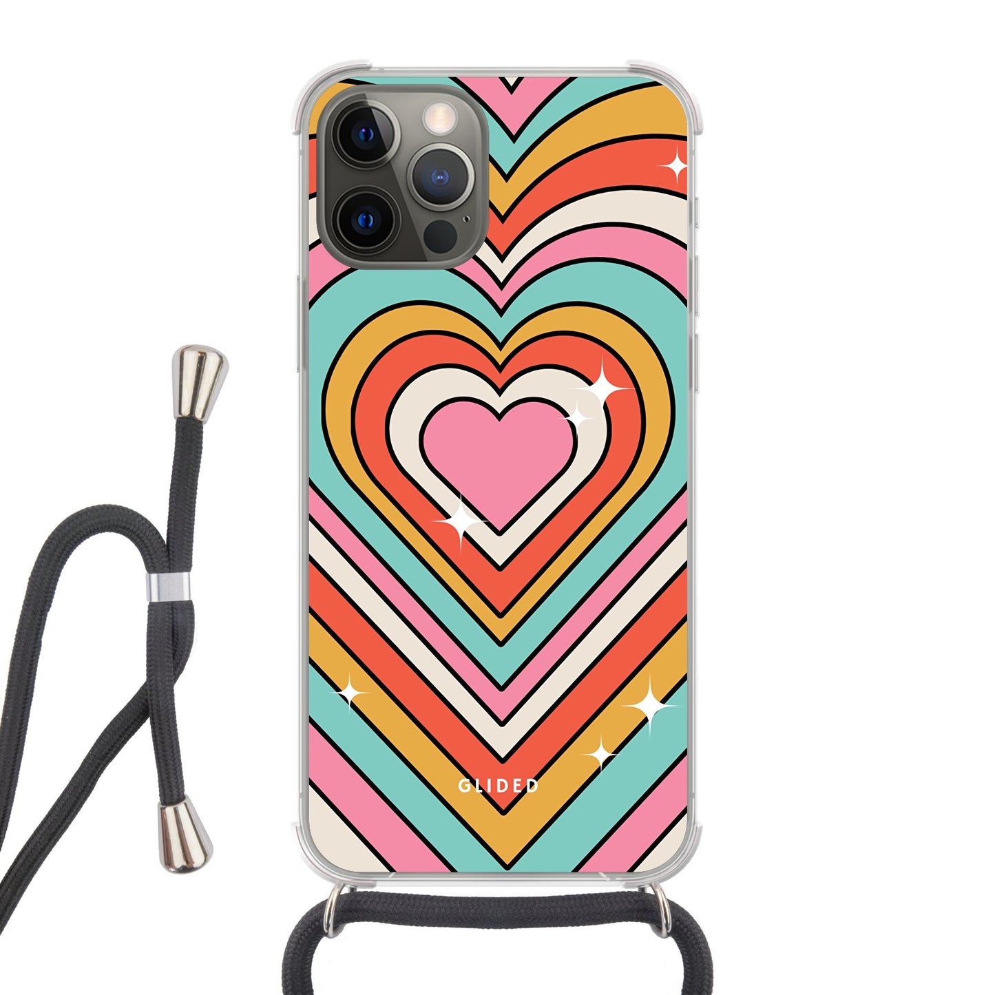 Endless Love - iPhone 12 Handyhülle Crossbody case mit Band