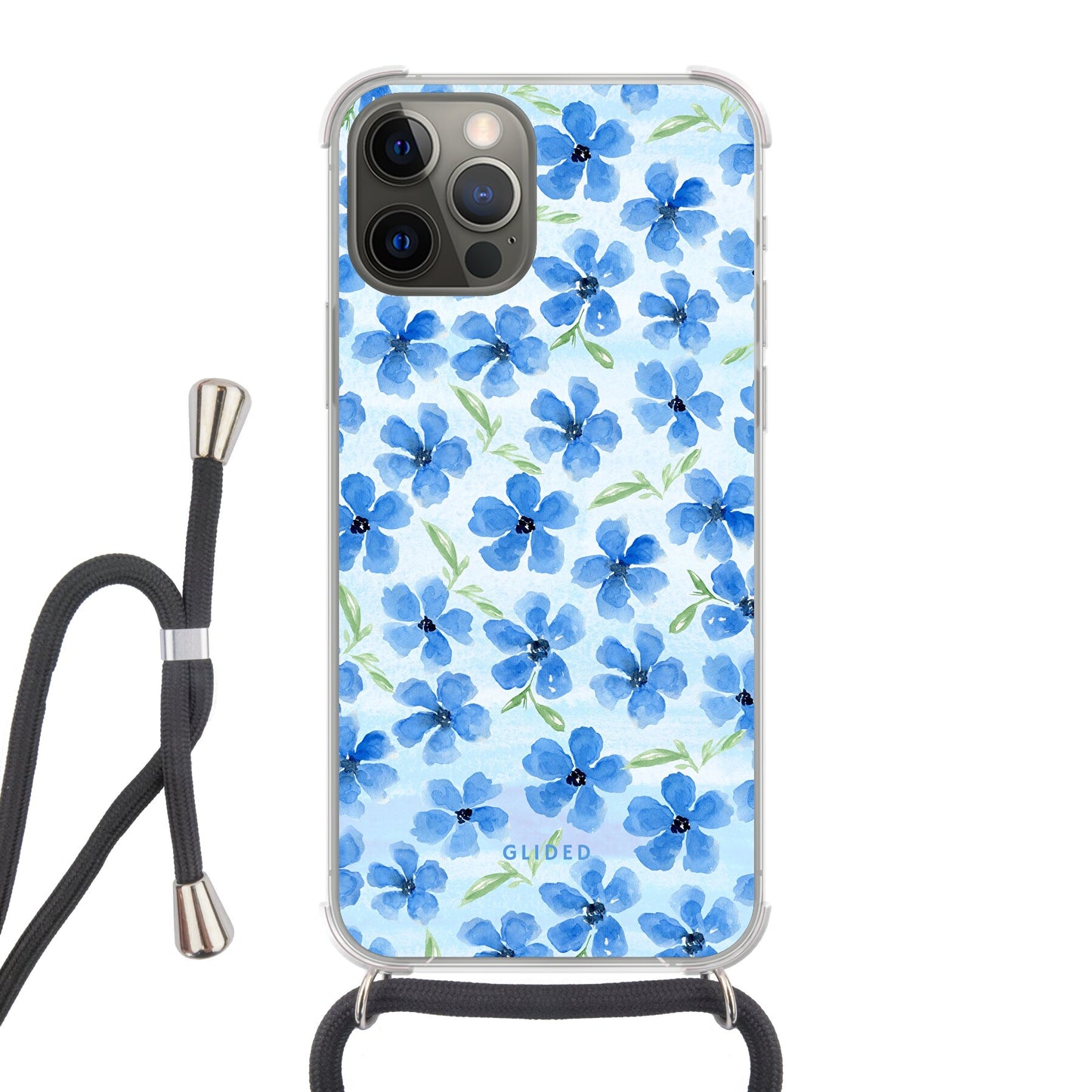 Ocean Blooms - iPhone 12 Handyhülle Crossbody case mit Band